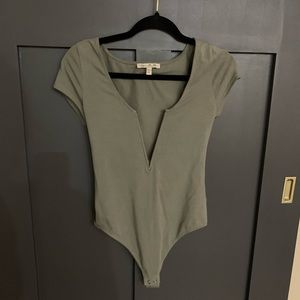 Express Sage Green Small bodysuit